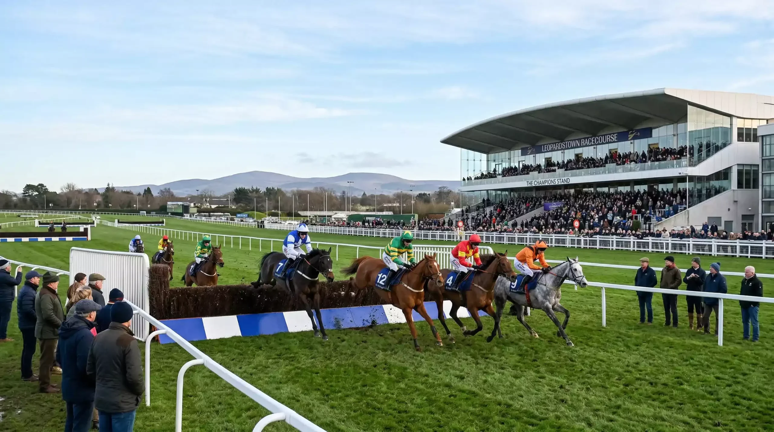 Leopardstown racecourse in Ireland on a race day